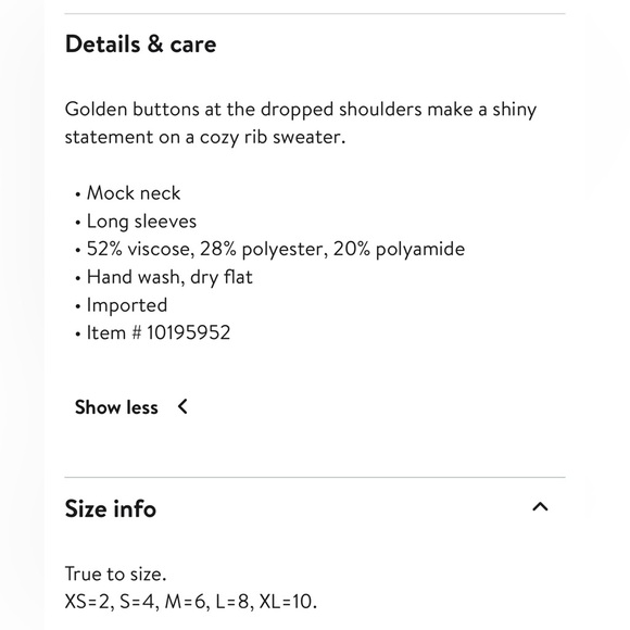 Women’s Mango Embellished Button Sweater Size Medium - Picture 3 of 7